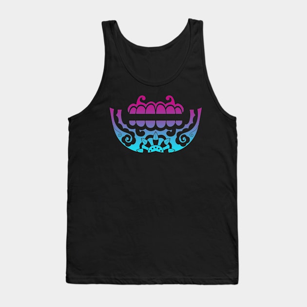 Sugar Skull Teeth Vaporwave Tank Top by aaallsmiles